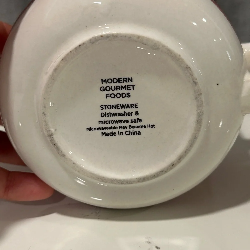 Modern gourmet foods stoneware hot cocoa/soup mug. New without box. 20 oz.